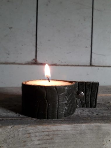 WAXINELICHTJE DONKERGROEN KROKO