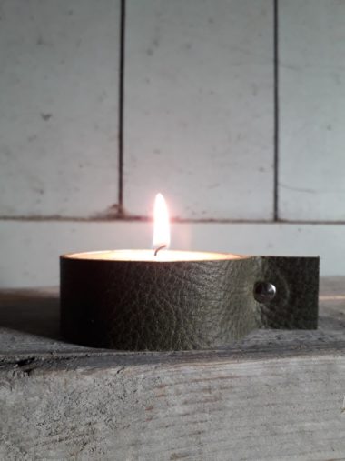 WAXINELICHT GROOT DONKERGROEN