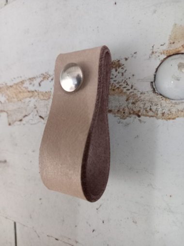 LEREN HANDGREEP BEIGE