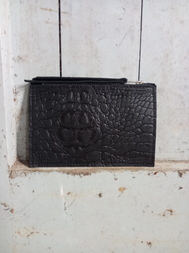 ETUI 18.5x12 CM ZWART KROKOPRINT