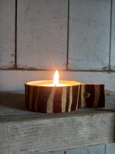 WAXINELICHT GROOT ZEBRA